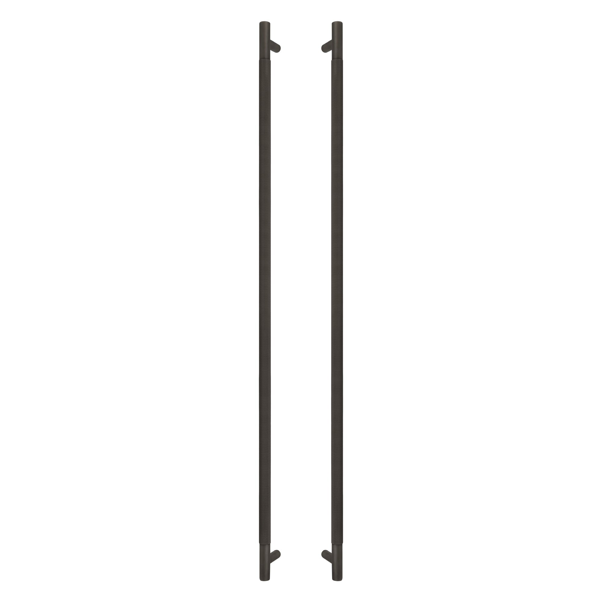 Sento Pull Handle 900mm - Diamond Knurl - Dark Roman Brass