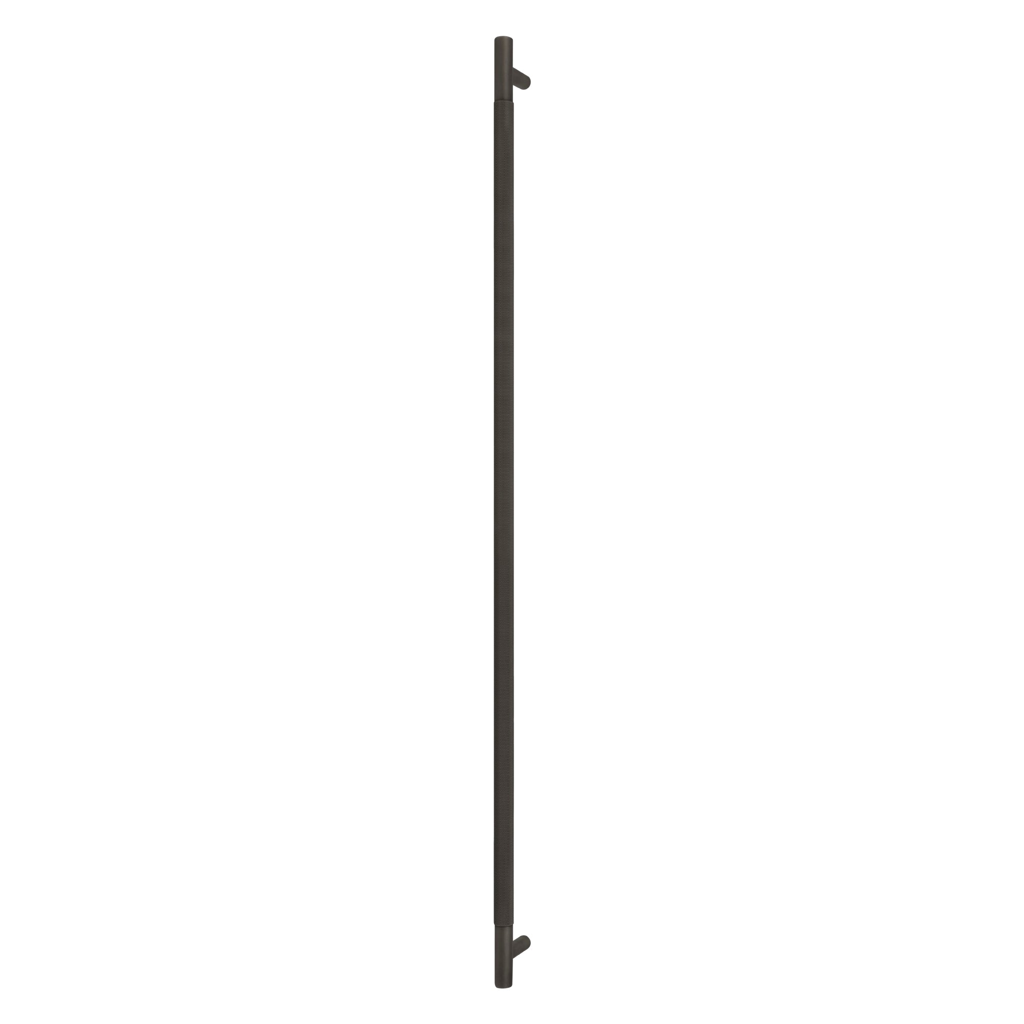 Sento Pull Handle 900mm - Diamond Knurl - Face Fixed - Dark Roman Brass
