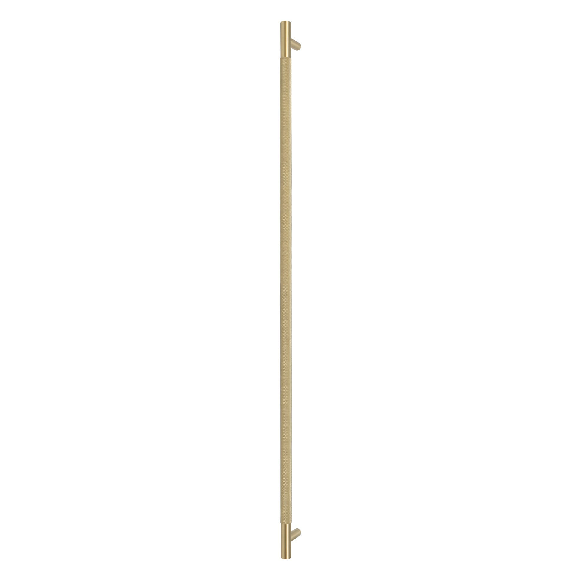 Sento Pull Handle 900mm - Diamond Knurl - Face Fixed - Matt Satin Brass