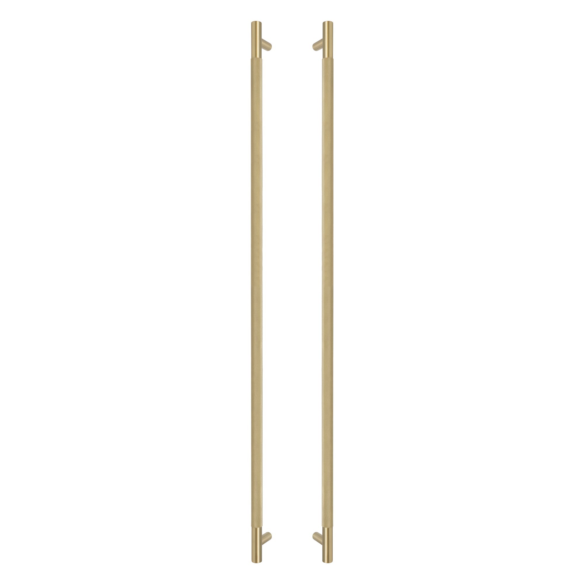 Sento Pull Handle 900mm - Diamond Knurl - Matt Satin Brass