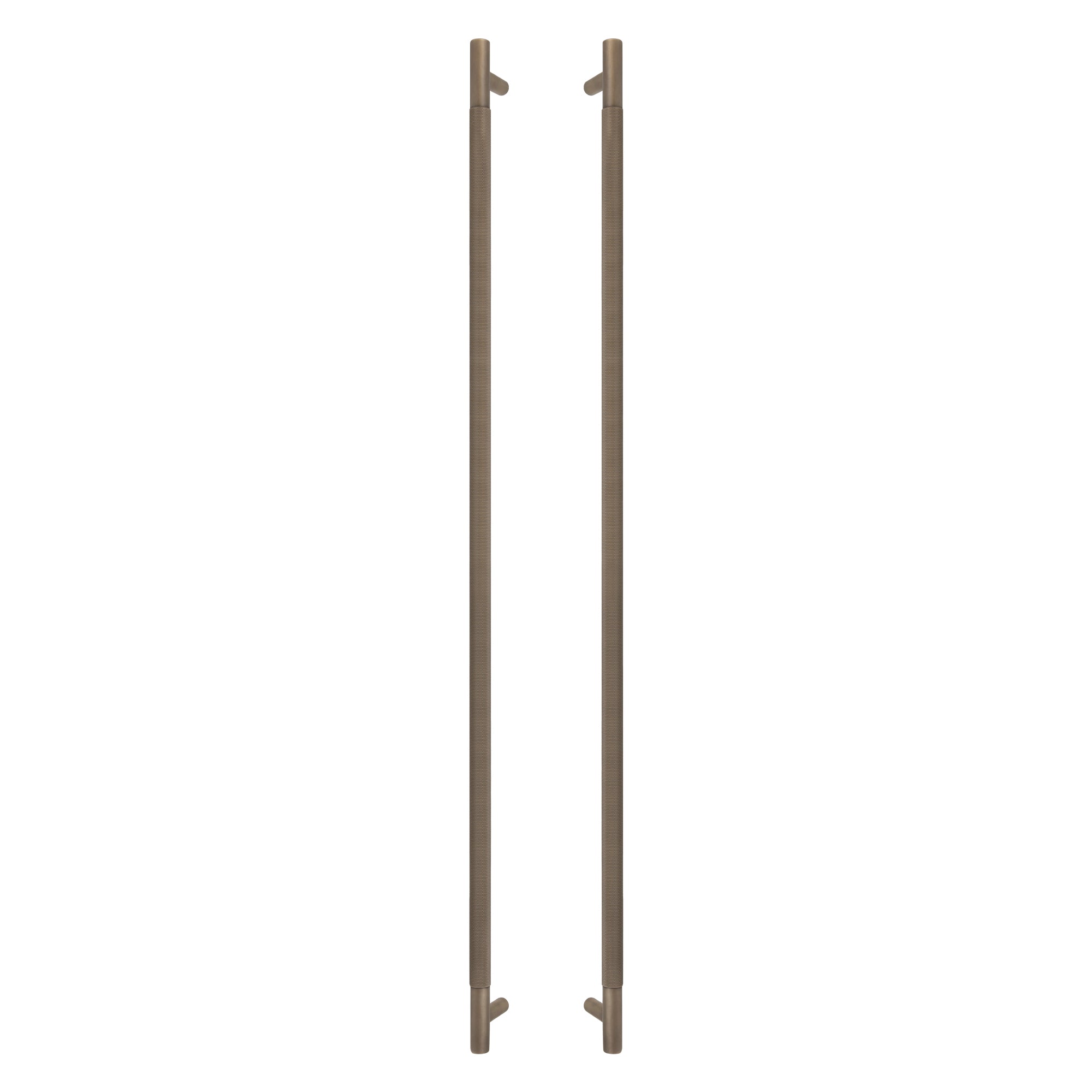 Sento Pull Handle 900mm - Diamond Knurl - Roman Brass