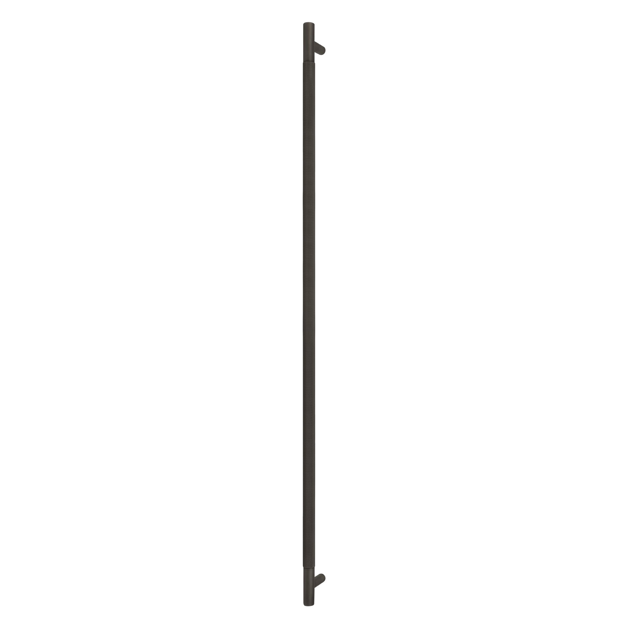 Sento Pull Handle 900mm - Diamond Knurl - Rear Fixed - Dark Roman Brass