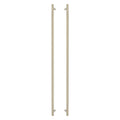 Sento Pull Handle 900mm - Diamond Knurl - Unlacquered Satin Brass