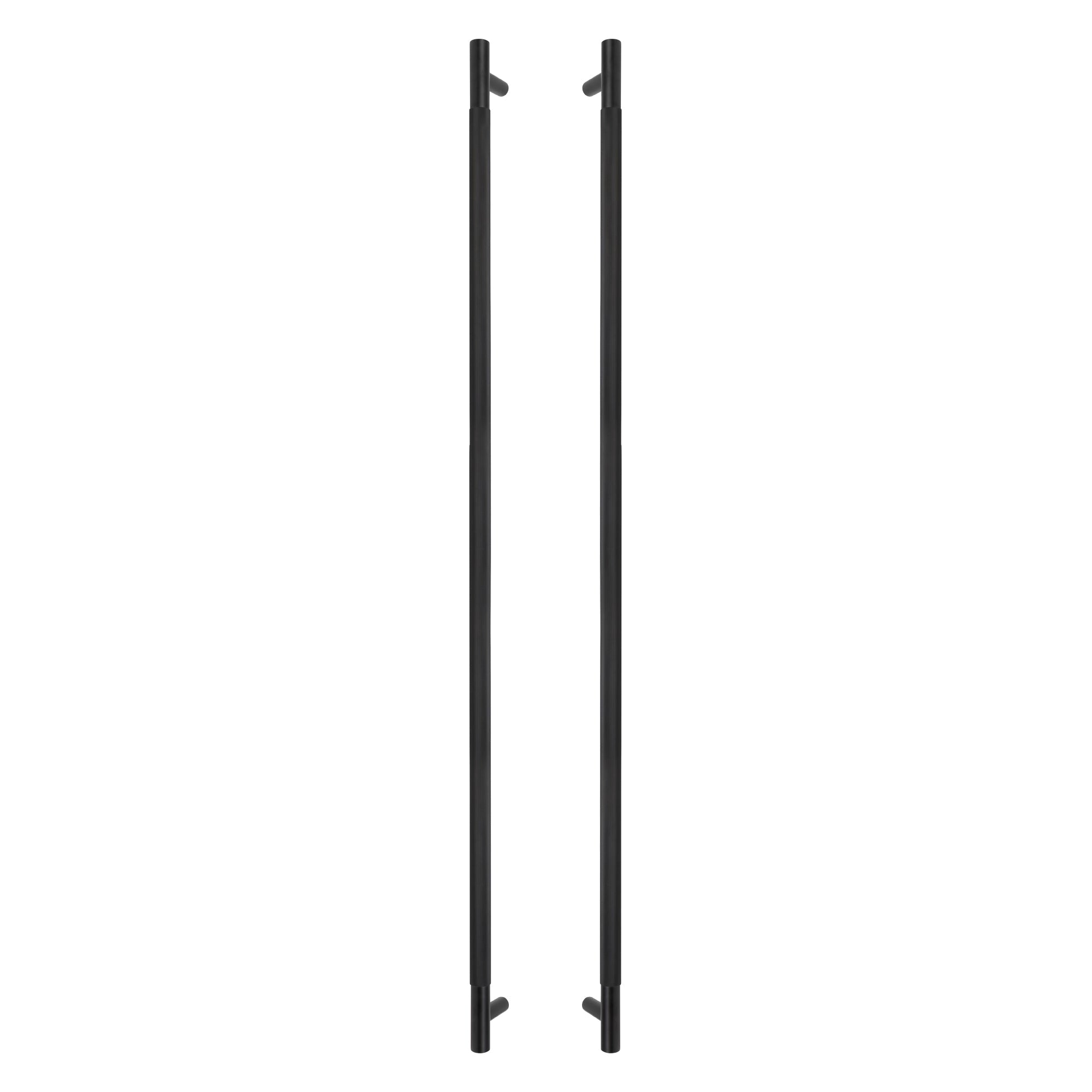 Sento Pull Handle 900mm - Linear Knurl - Black