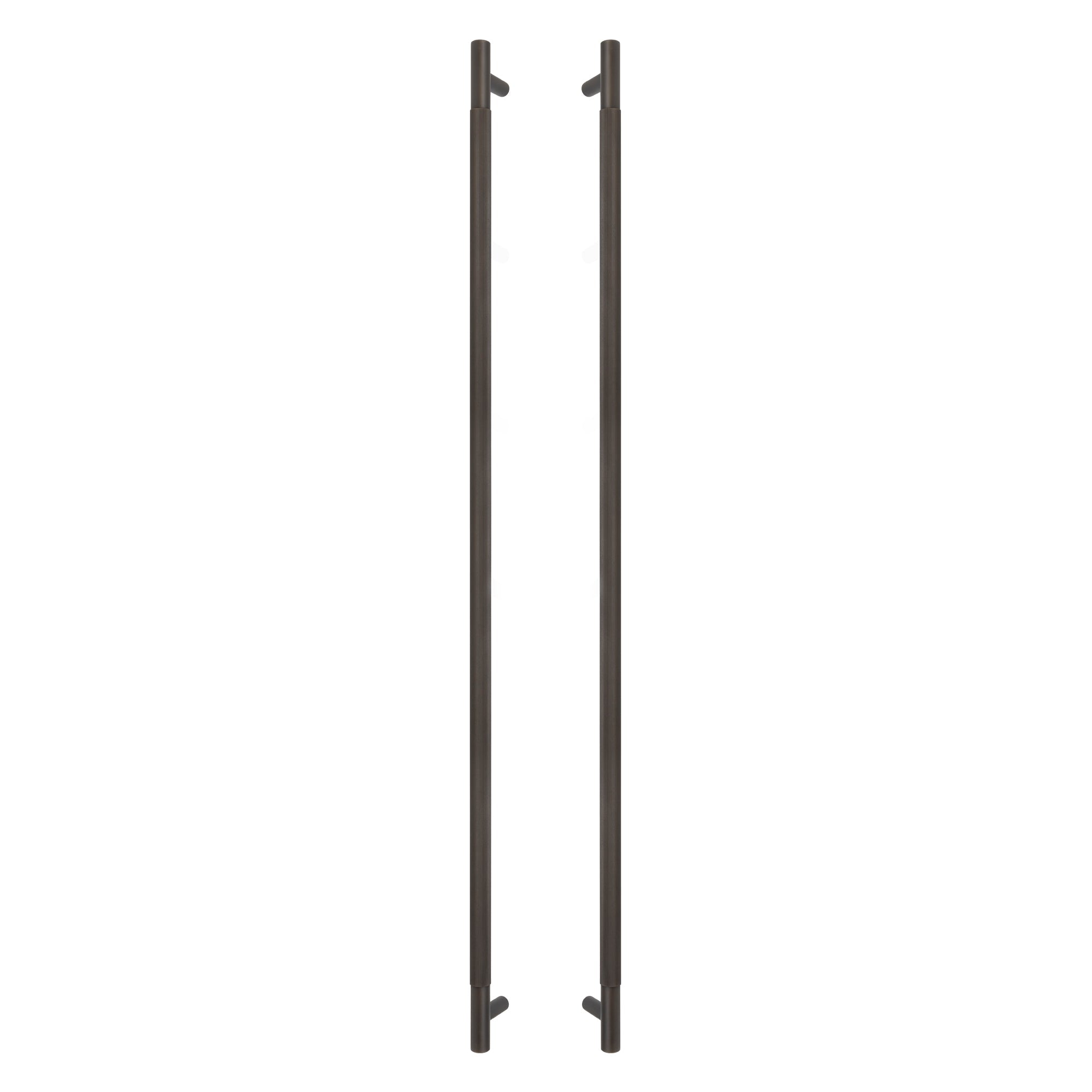 Sento Pull Handle 900mm - Linear Knurl - Dark Roman Brass