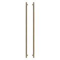 Sento Pull Handle 900mm - Linear Knurl - Roman Brass