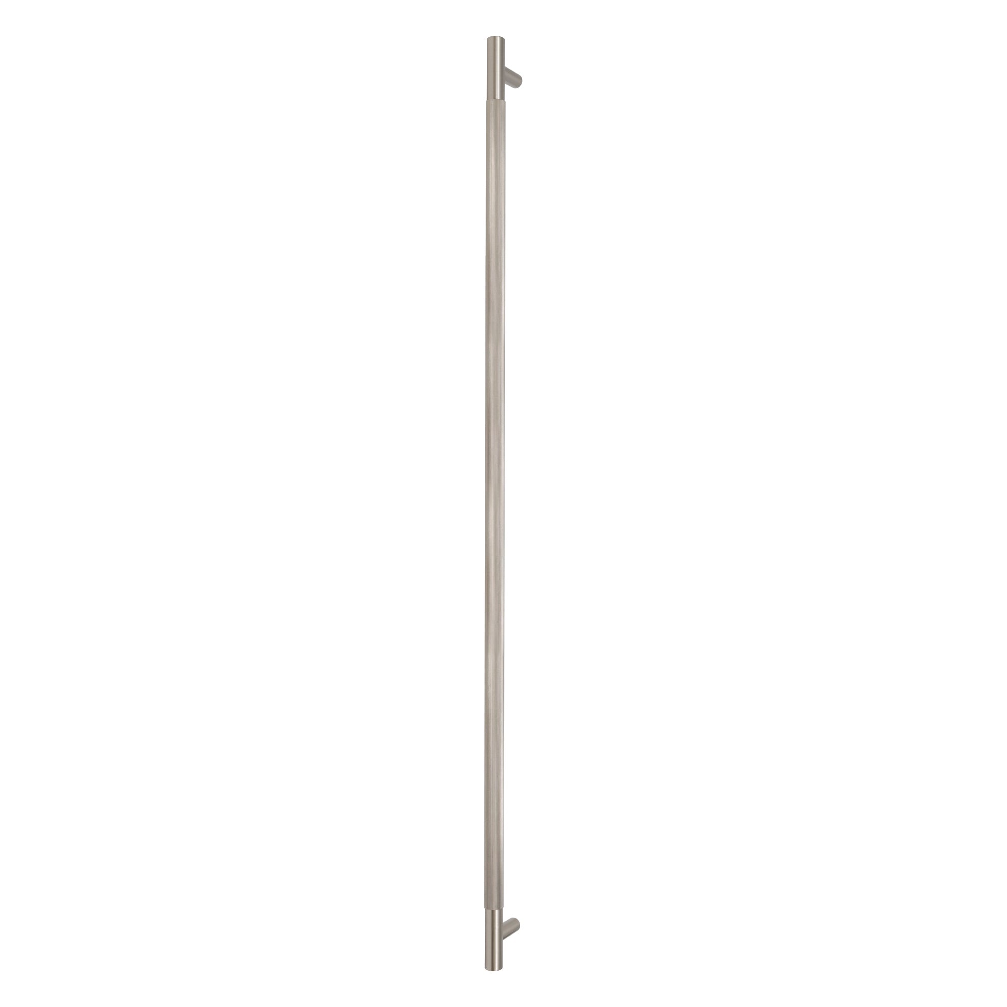 Sento Pull Handle 900mm - Linear Knurl - Rear Fixed - Brushed Nickel