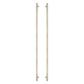 Sento Pull Handle 900mm - Linear Knurl - Unlacquered Satin Brass
