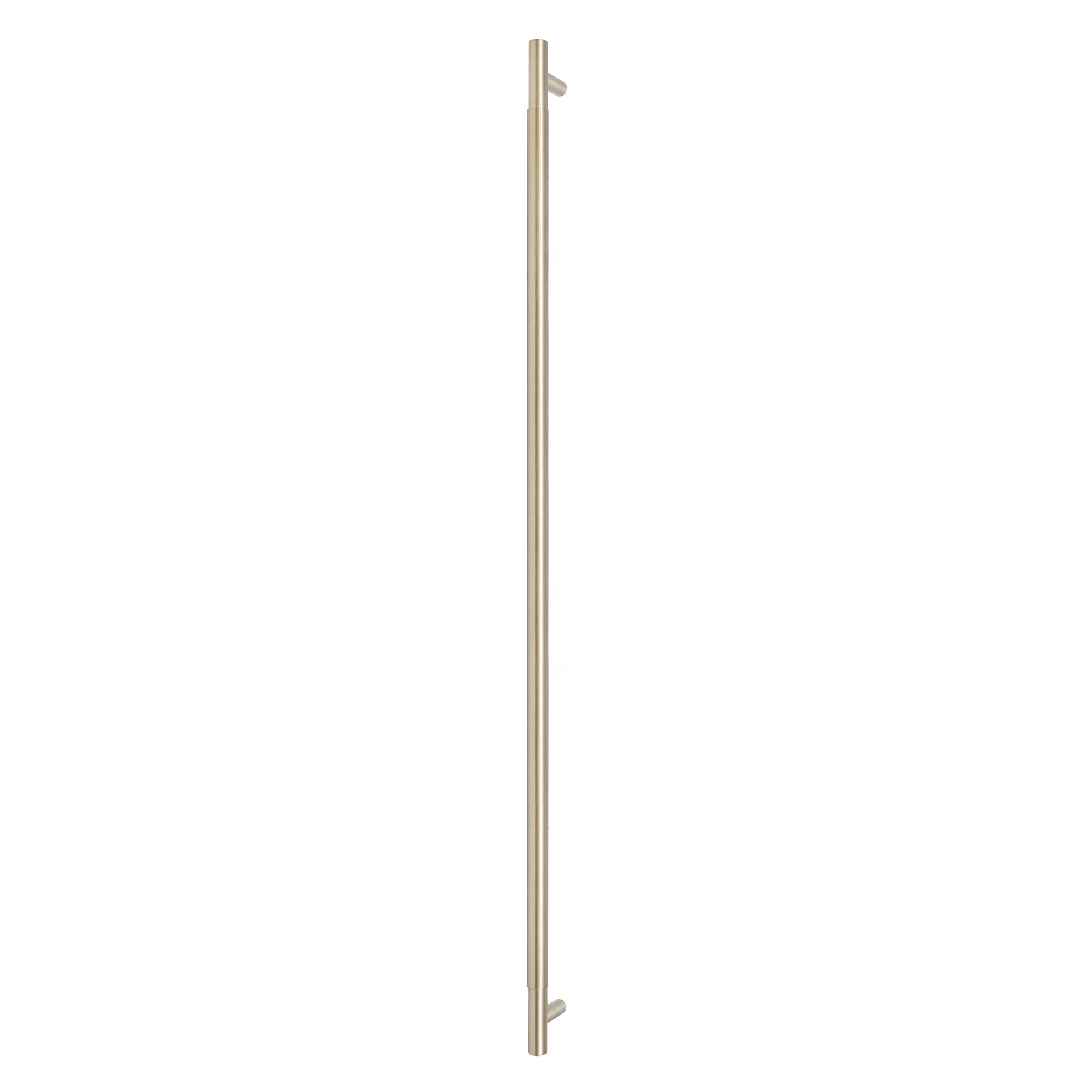 Sento Pull Handle 900mm - Plain - Rear Fixed - Unlacquered Satin Brass