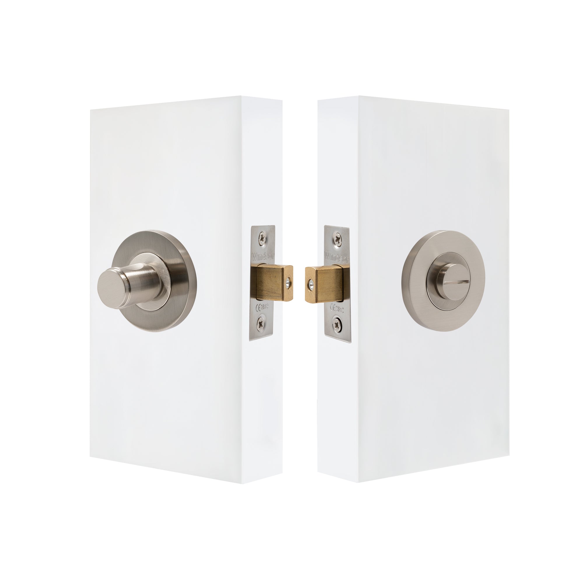 NIDO - Privacy Set 57mm Backset - Plain - Brushed Nickel