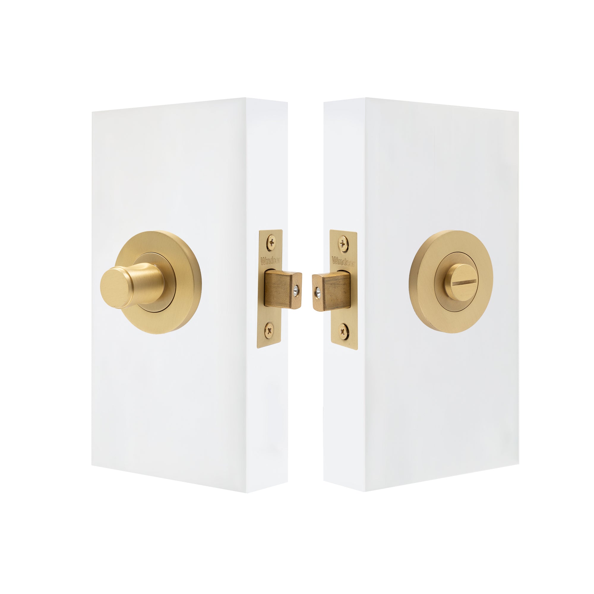 NIDO - Privacy Set 57mm Backset - Plain - Matt Satin Brass