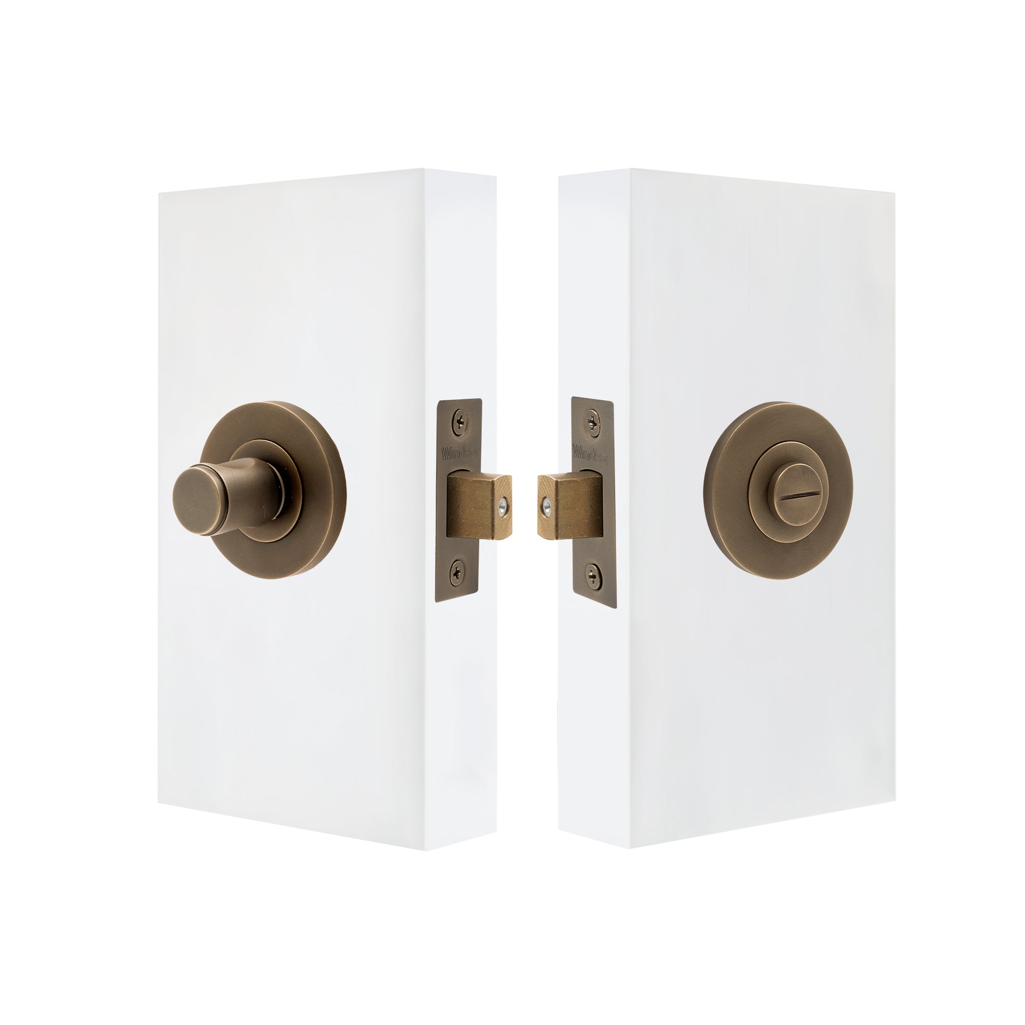 NIDO - Privacy Set 57mm Backset - Plain - Roman Brass