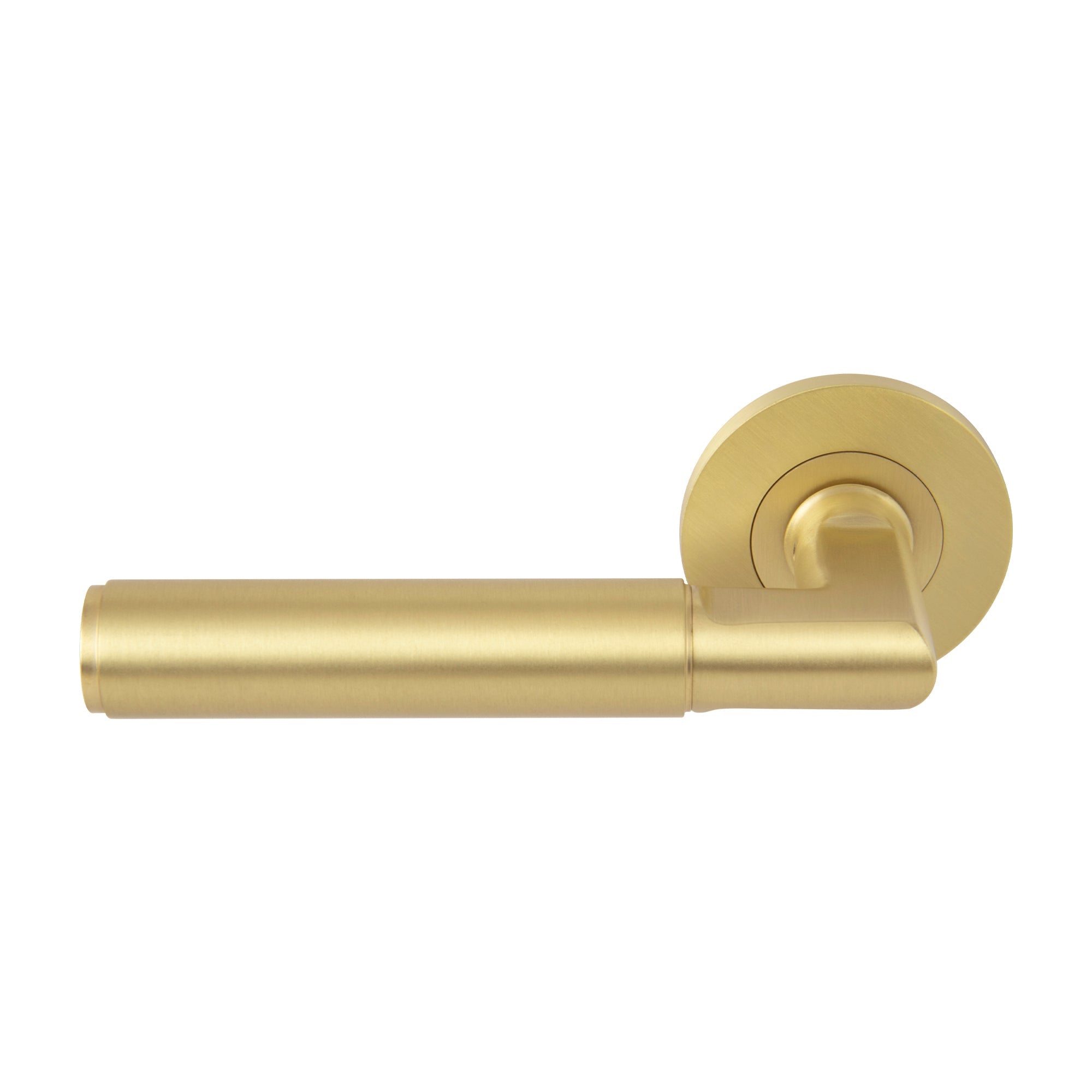 Lumina Dummy Lever - Plain - Matt Satin Brass