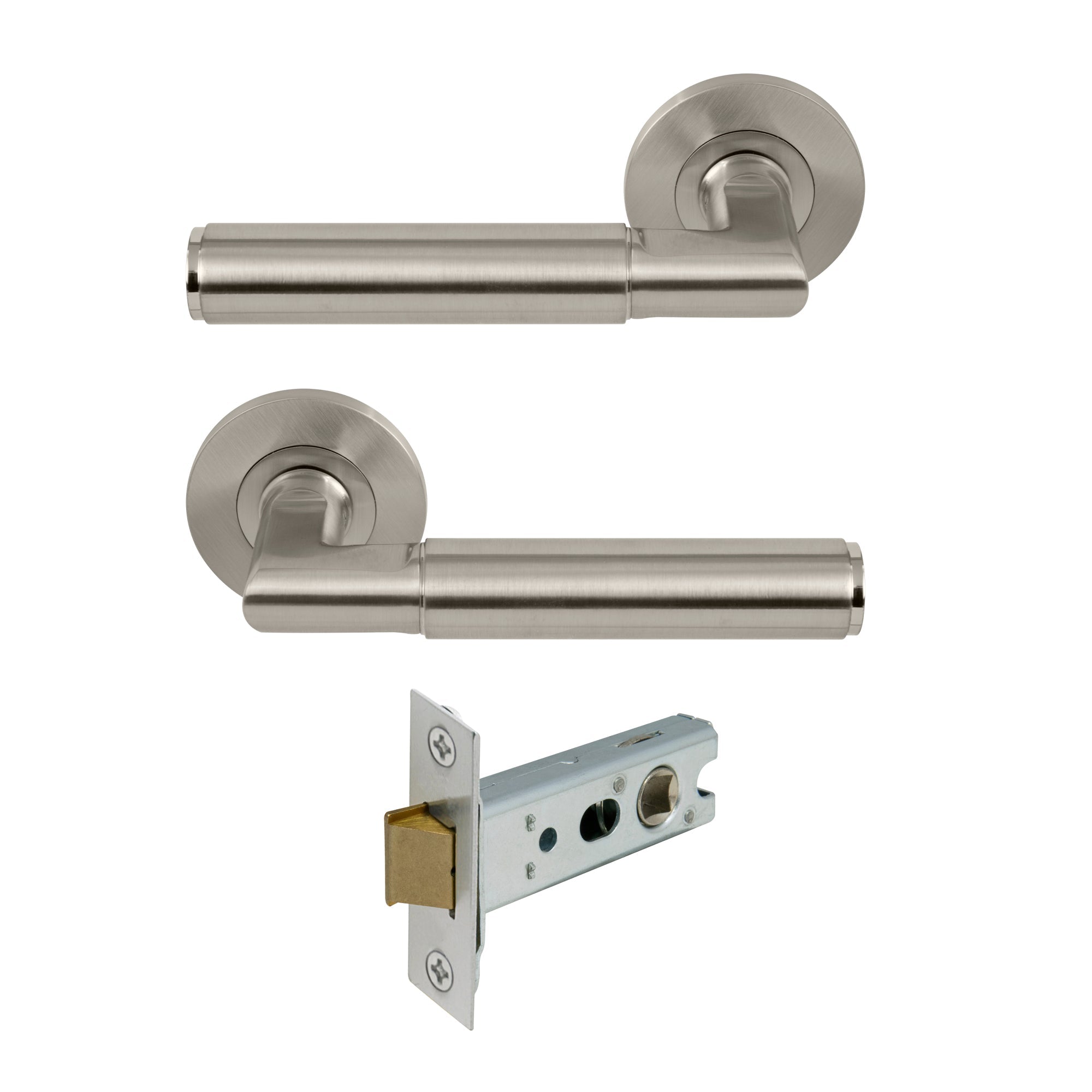 Lumina Passage Set - Plain - Brushed Nickel