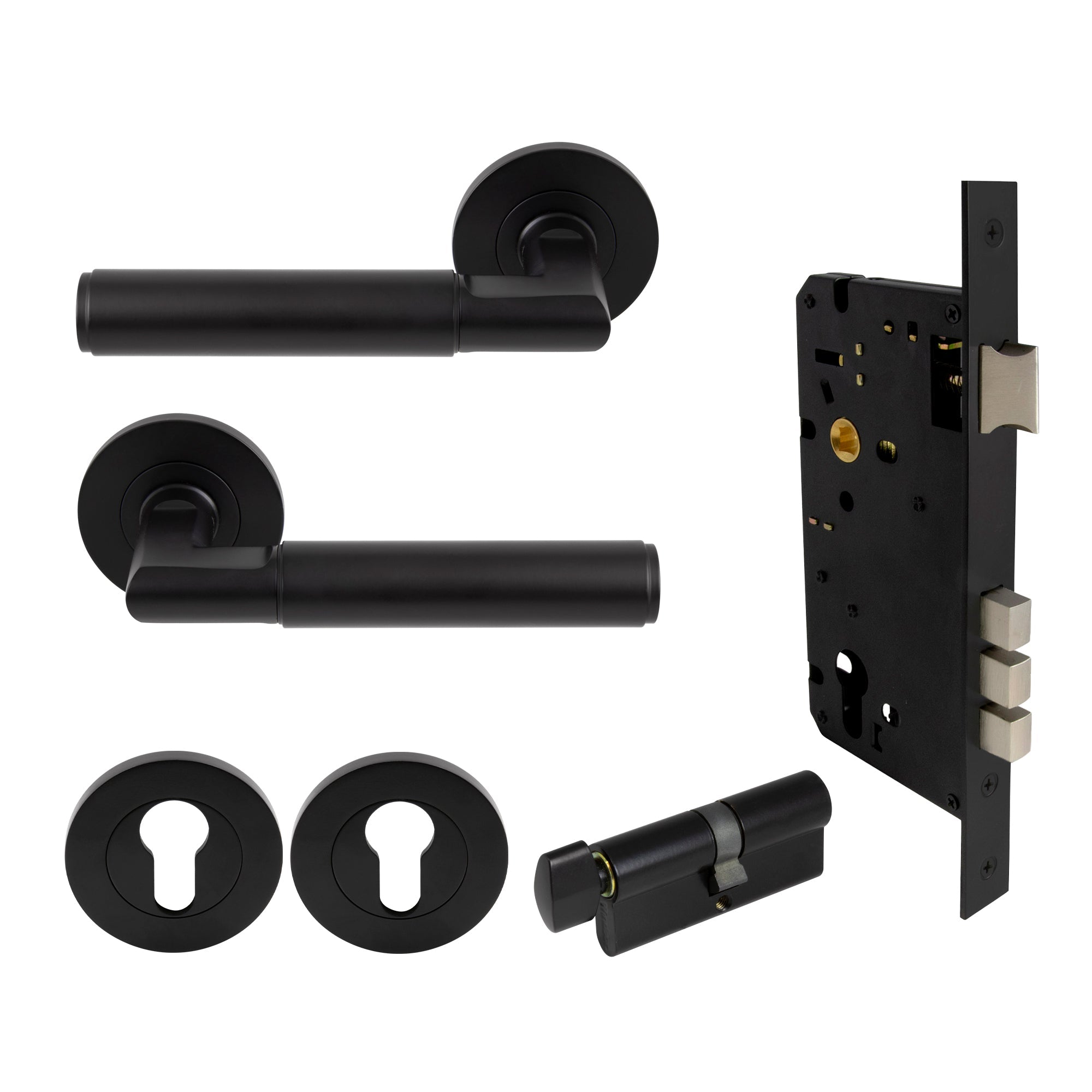 Lumina Entrance Set - Plain - Black