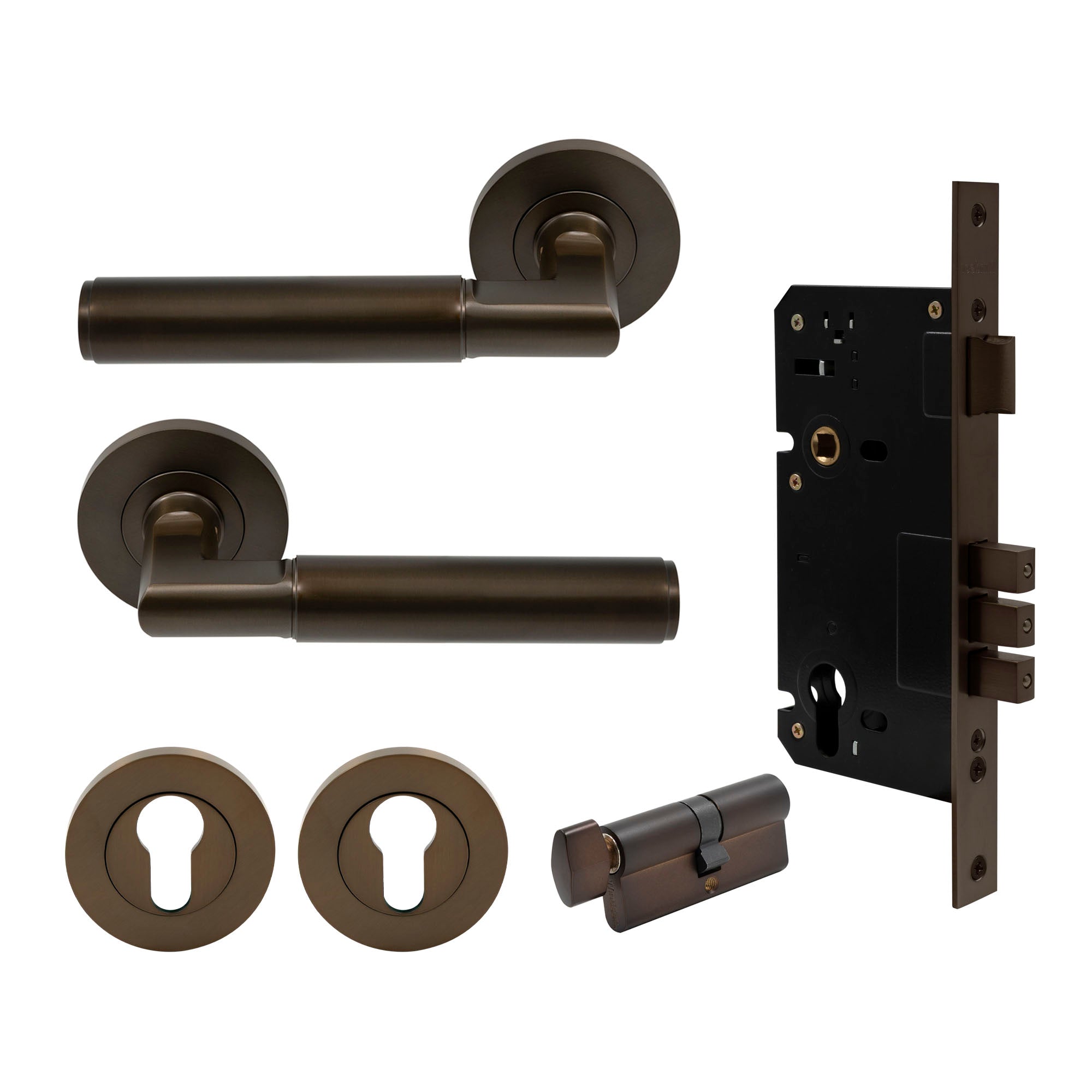Lumina Entrance Set - Plain - Cocoa Bronze