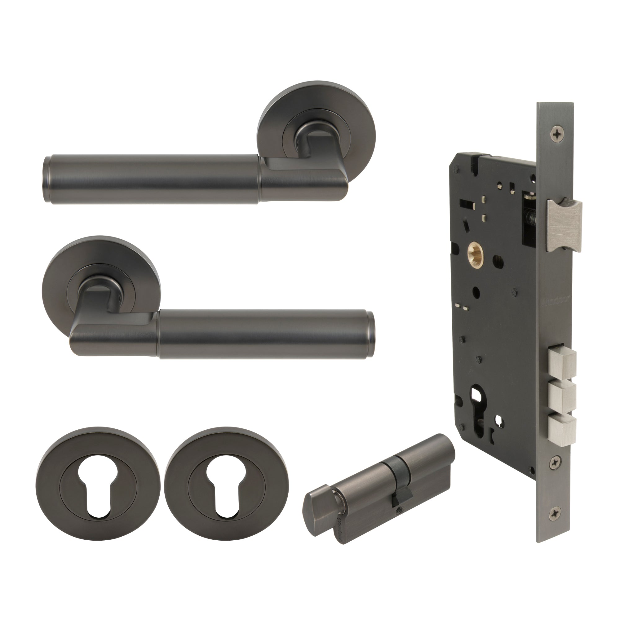Lumina Entrance Set - Plain - Graphite Nickel