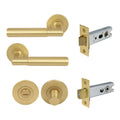 Lumina Privacy Set - Plain - Matt Satin Brass