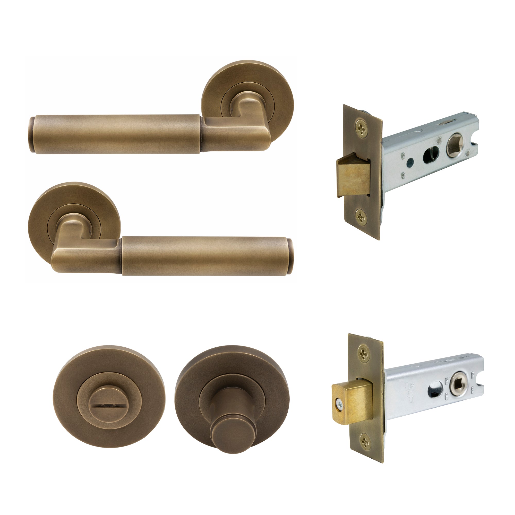 Lumina Privacy Set - Plain - Roman Brass