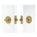 NIDO - Privacy Set 57mm Backset - Diamond Knurl - Matt Satin Brass