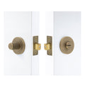 NIDO - Privacy Set 57mm Backset - Diamond Knurl - Roman Brass