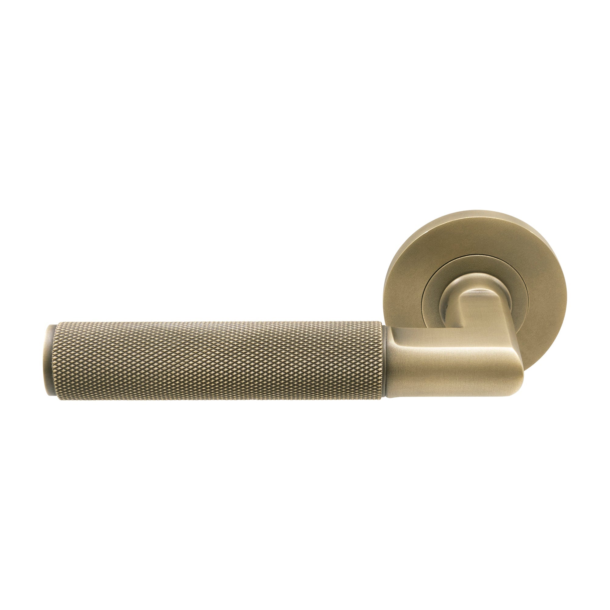 Lumina Dummy Lever - Diamond Knurl - Roman Brass