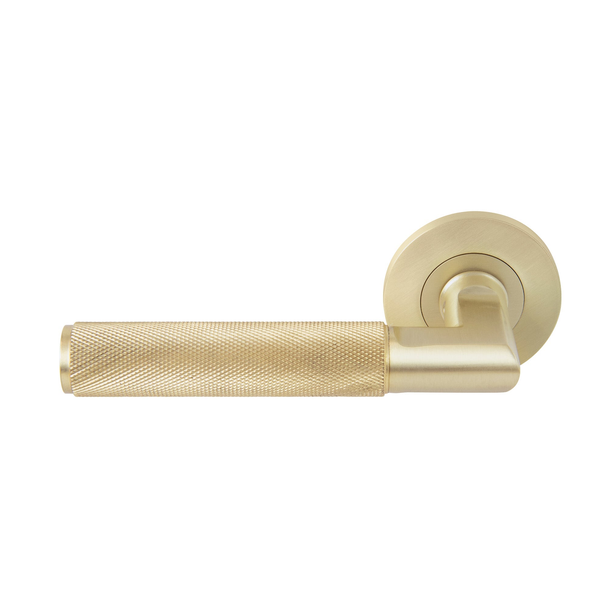 Lumina Dummy Lever - Diamond Knurl - Unlacquered Satin Brass