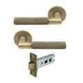 Lumina Passage Set - Diamond Knurl - Roman Brass