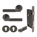 Lumina Entrance Set - Diamond Knurl - Graphite Nickel