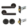 Lumina Privacy Set - Diamond Knurl - Dark Roman Brass