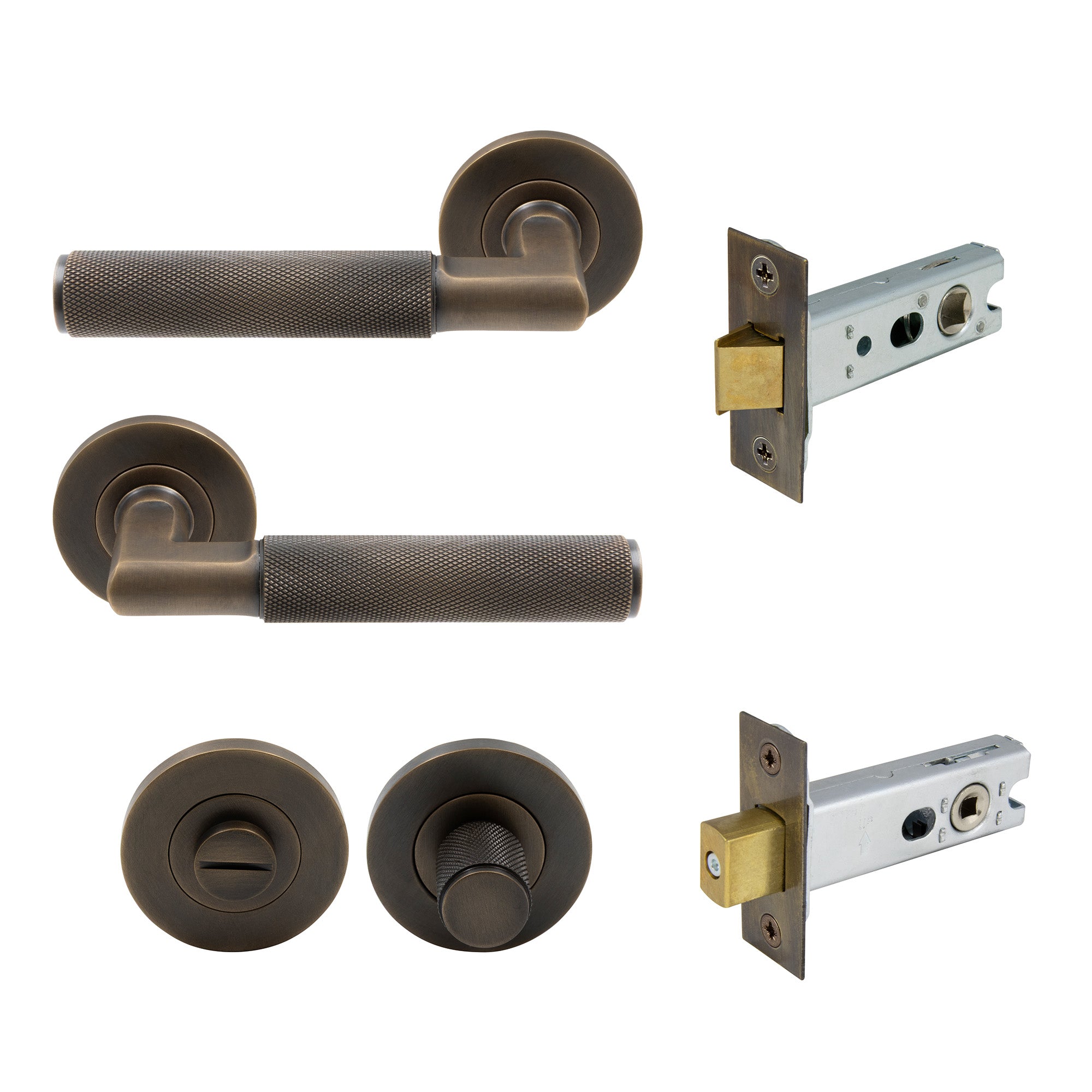 Lumina Privacy Set - Diamond Knurl - Oil Rubbed Bronze