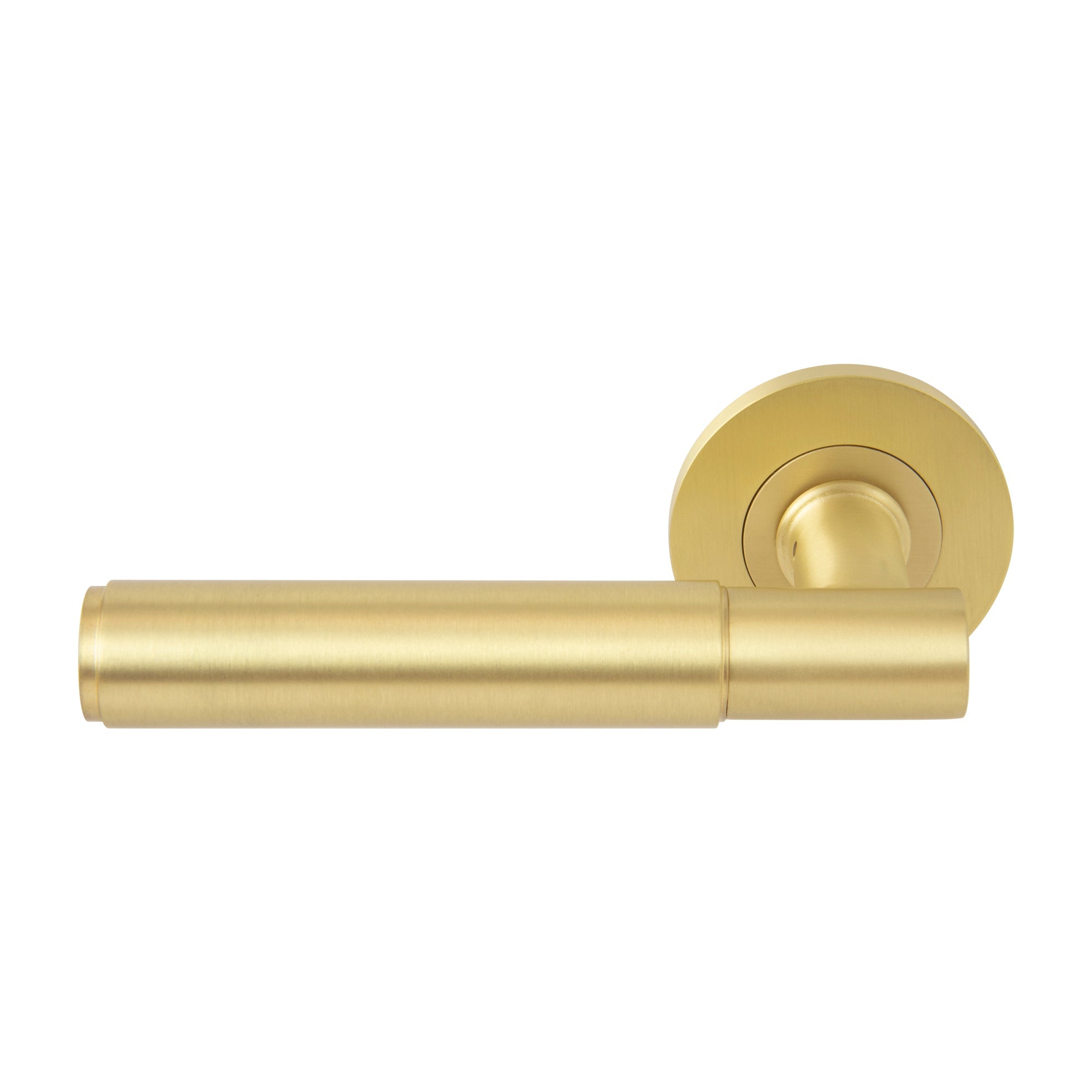 Verge Dummy Lever - Plain - Matt Satin Brass