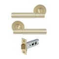 Verge Passage Set - Plain - Unlacquered Satin Brass