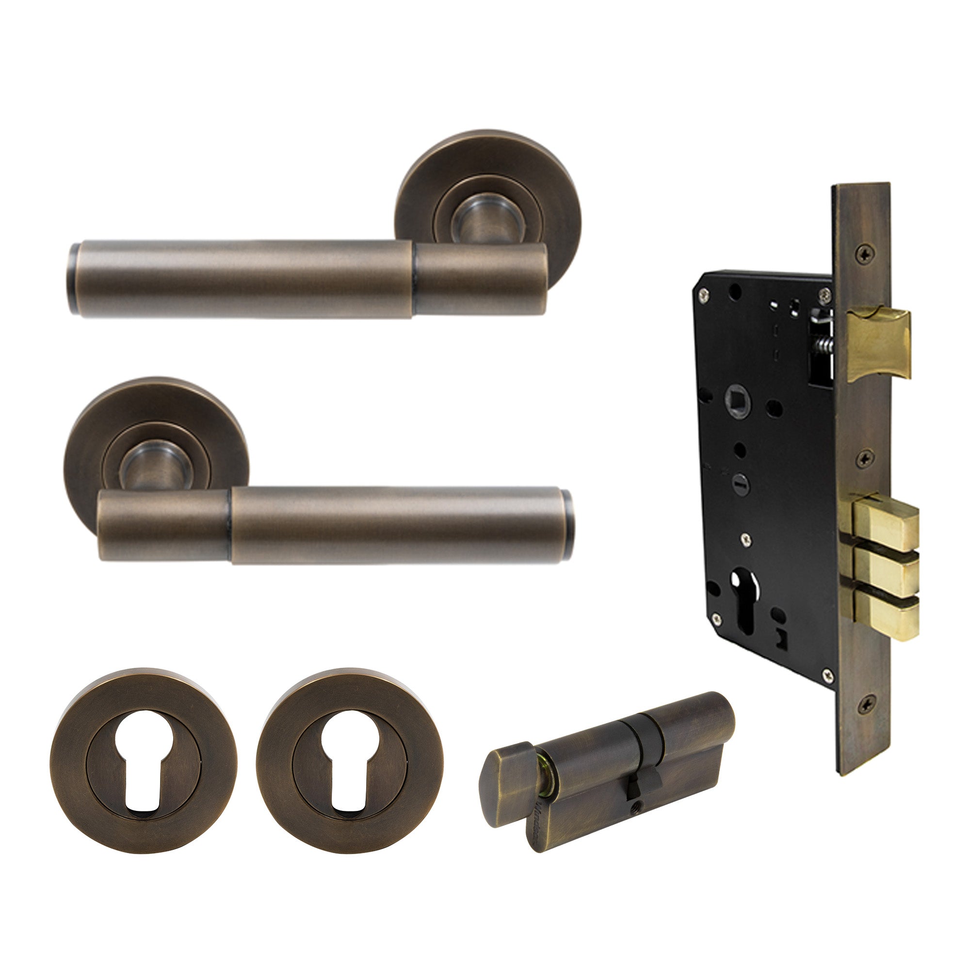 Verge Entrance Set - Plain - Oil Rubbed Bronze