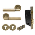 Verge Entrance Set - Plain - Roman Brass