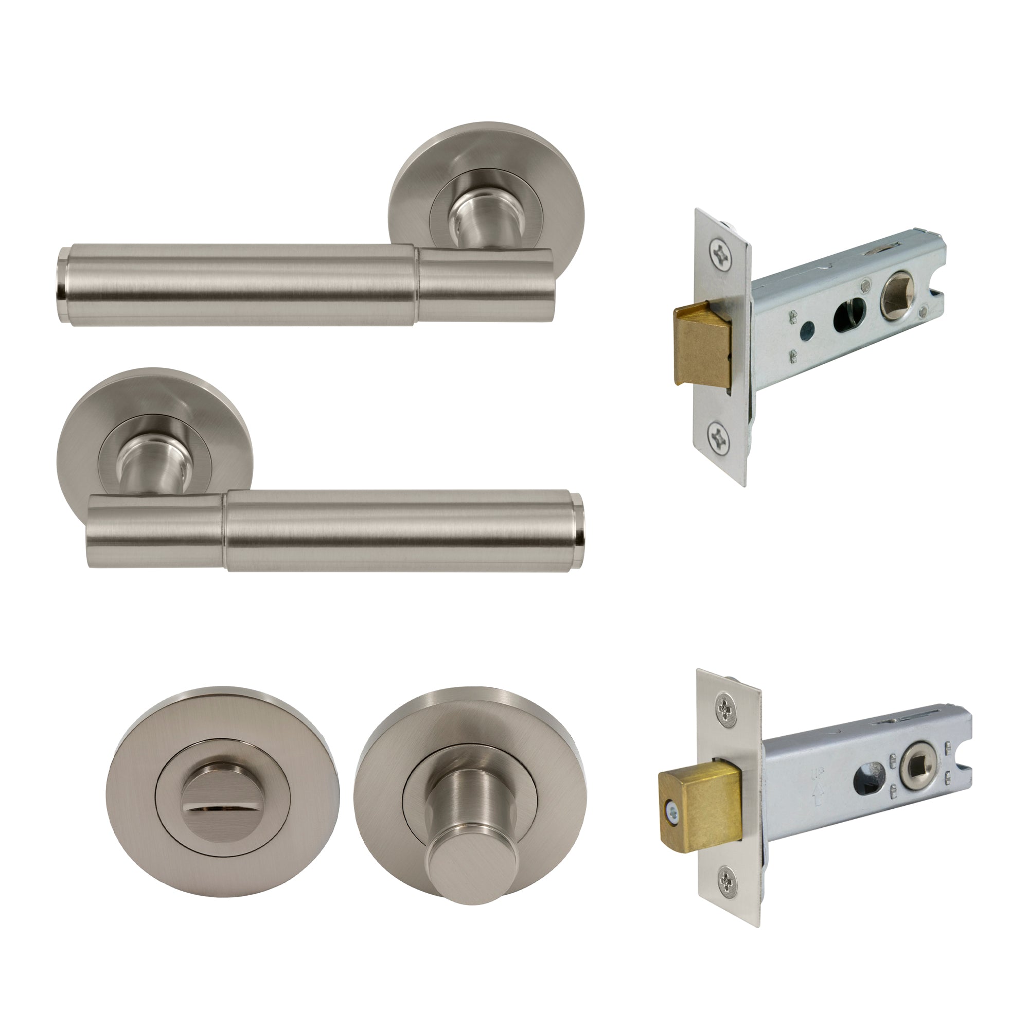 Verge Privacy Set - Plain - Brushed Nickel