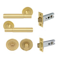 Verge Privacy Set - Plain - Matt Satin Brass