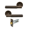 Verge Passage Set - Diamond Knurl - Oil Rubbed Bronze