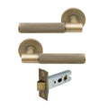 Verge Passage Set - Diamond Knurl - Roman Brass