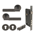Verge Entrance Set - Diamond Knurl - Graphite Nickel