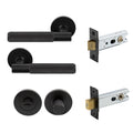 Verge Privacy Set - Diamond Knurl - Black