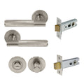 Verge Privacy Set - Diamond Knurl - Brushed Nickel
