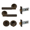 Verge Privacy Set - Diamond Knurl - Cocoa Bronze