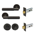 Verge Privacy Set - Diamond Knurl - Dark Roman Brass