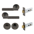 Verge Privacy Set - Diamond Knurl - Graphite Nickel