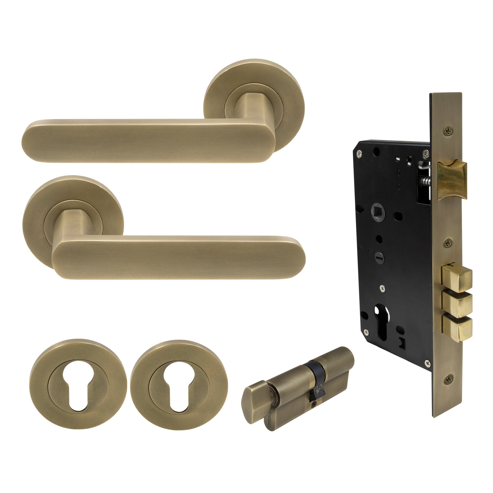 Modella Entrance Set - Roman Brass