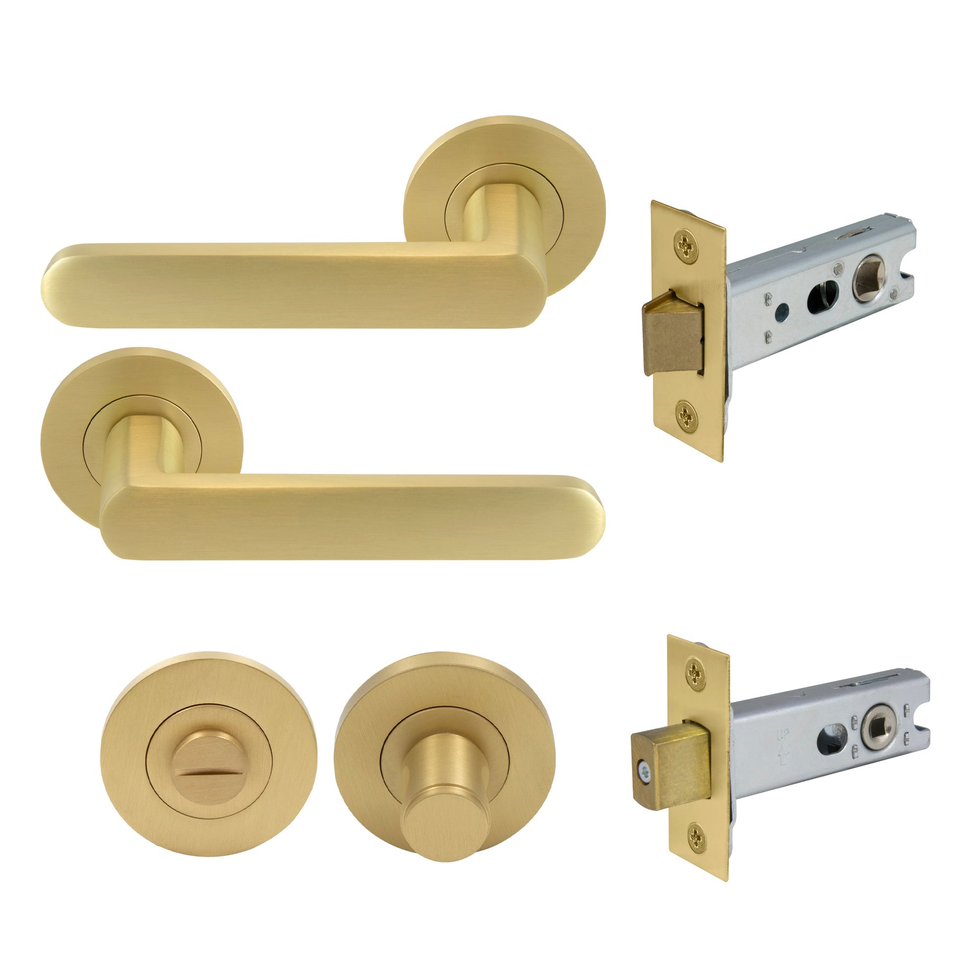 Modella Privacy Set - Matt Satin Brass