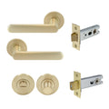Modella Privacy Set - Unlacquered Satin Brass