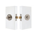 NIDO - Privacy Set 57mm Backset - Linear Knurl - Brushed Nickel