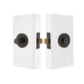 NIDO - Privacy Set 57mm Backset - Linear Knurl - Dark Roman Brass